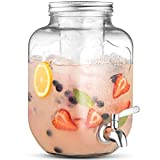 FineDine Glass Drink Dispenser for Fridge - 1 Gallon Water, Laundry Detergent or Beverage Dispenser...